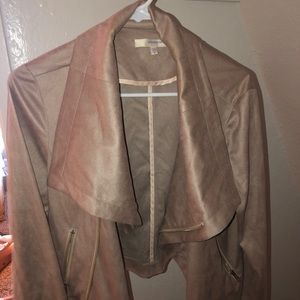 Lavender Brown Suede Jacket